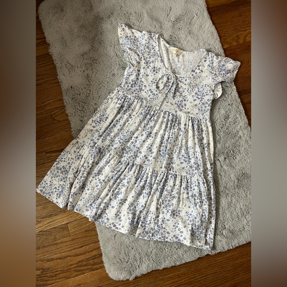 Jessica Simpson White and Blue Floral Dress